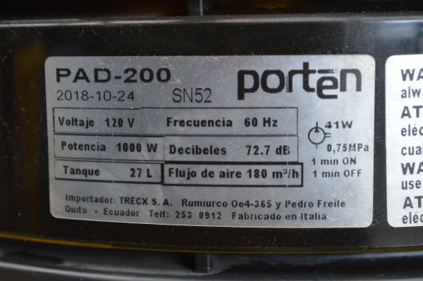 Lavadora aspiradora Porten PAD-200 - Imagen 3