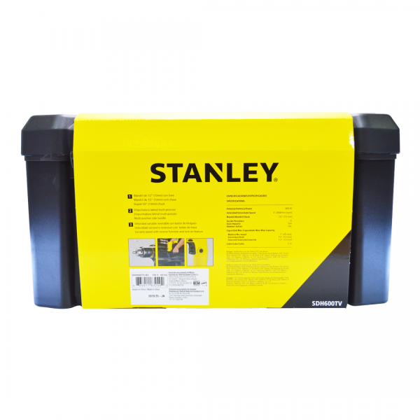 Taladro Stanley SDH600-B3 + caja + 9 brocas - Imagen 2