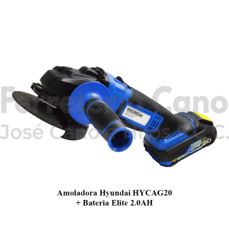 Amoladora Hyundai HYCAG20 a batería 2Ah 4 1/2 pulgadas