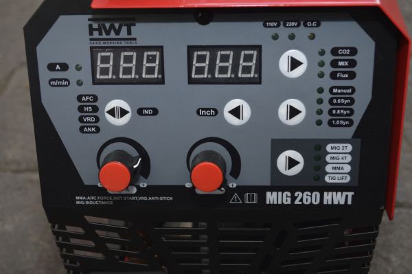 Soldadora Hwt Mig Tig Mma 260Amp 220v - Imagen 3