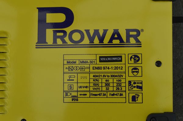 Soldadora Prowar301 300Amp Electrodo 220V - Imagen 3