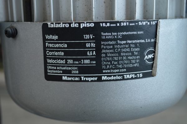 Taladro Pedestal Truper 1Hp Choque 16mm - Imagen 4