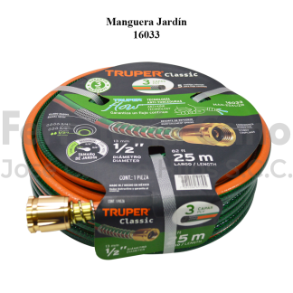 manguera para jardín truper 1/2 25 metros