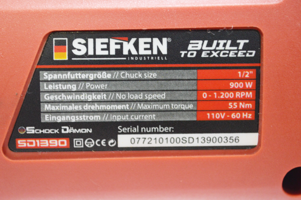 Taladro Siefken SD1390 - Imagen 4