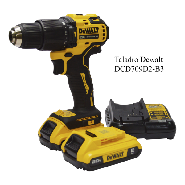 Taladro Dewalt DCD709D2-B3 inalambrico 20V