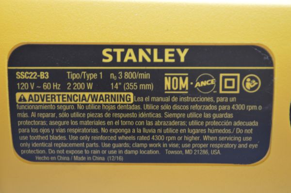 Tronzadora Stanley SSC22-B3 14pulgadas - Imagen 3