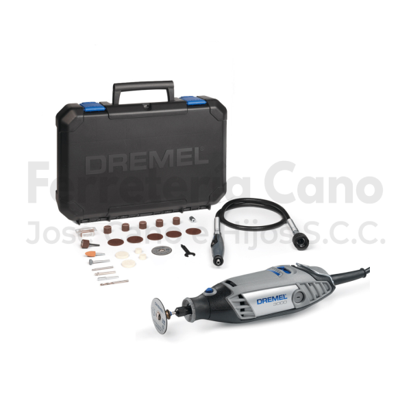 Rectificadora Dremel 3000 + 30 accesorios + 2 acoples