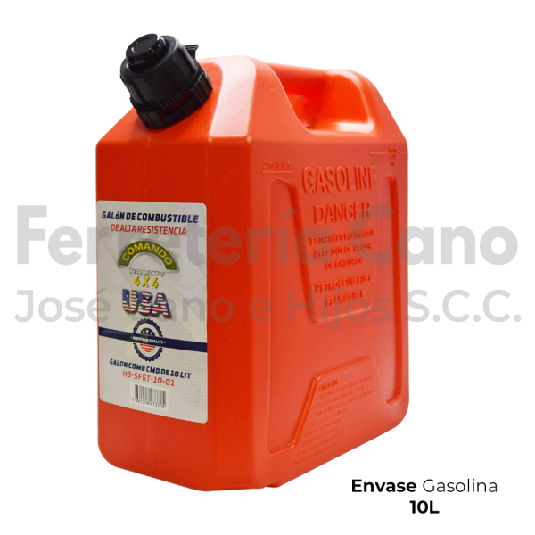 Envase Gasolina Comando 10 Litros