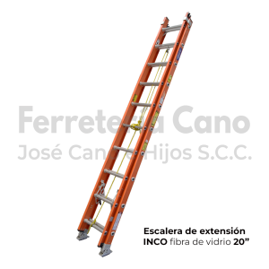 ESCALERA TELESCOPICA FIBRA DE VIDRO INCO 36 10.97M NARANJA 300LB -  Ferretería Cano