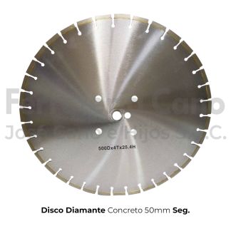 Disco diamante segmentado para asfalto y concreto 500 mm