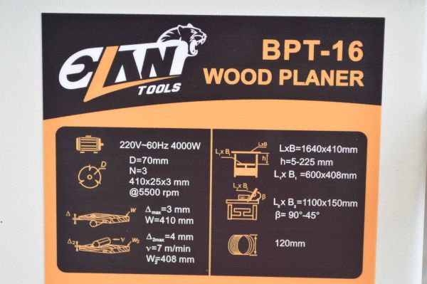 Canteadora y Cepilladora para madera Elantools SBT-16 hp 220v - Imagen 2