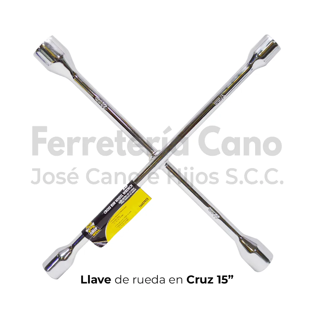 Llave de ruedas en cruz Grip Well de 17, 19, 22 y 23 mm