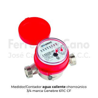 Medidor de agua caliente Genebre 3/4 Ref 611FC 05
