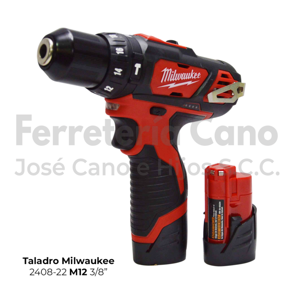 Taladro Milwaukee 2408-22 M12 3/8"