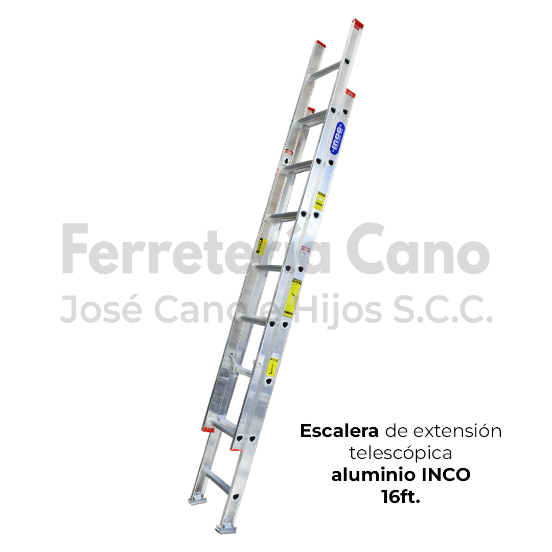 Escalera telescópica de aluminio de aviación, escalera de extensión  portátil de 16.4 a 23 pies, carga de elevación universal para interiores y