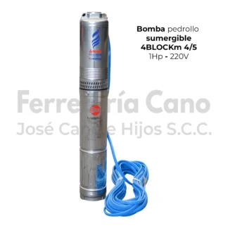 Bomba Sumergible Pedrollo 4BLOCKm4/5 1.0HP 220V 20m Cable