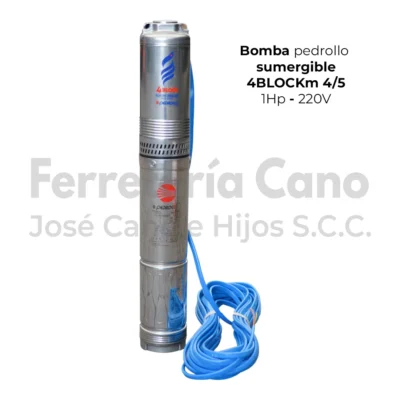 Bomba sumergible Pedrollo 4BLOCKm4/5 de 1HP para pozo