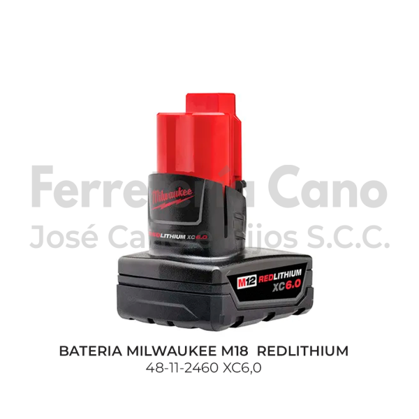 BATERIA MILWAUKEE M18  REDLITHIUM 48-11-2460 XC6,0