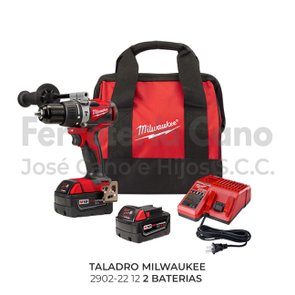Taladro Milwaukee M18 2902-22 12V con 2 baterías XC4.0