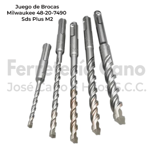 BROCA JUEGO 5PSZ M2 SDS PLUS MILWAUKEE