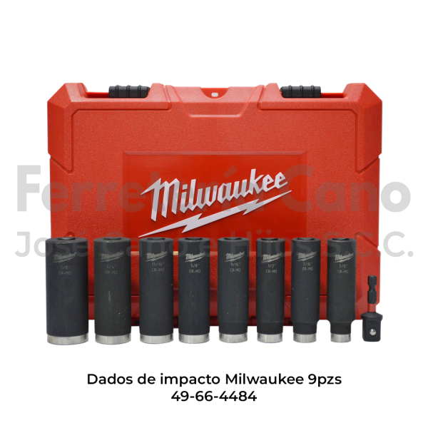 DADO IMPACTO MILWAUKEE SET 9PZS 49-66-4484