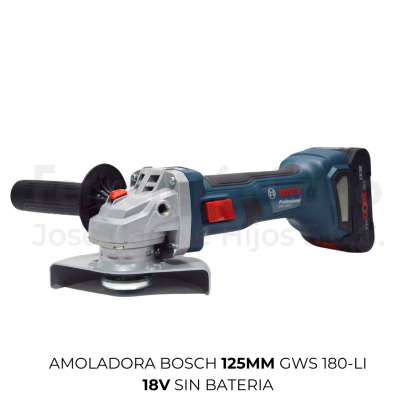 Amoladora Angular Bosch Inalámbrica 18V 125mm GWS 180-LI