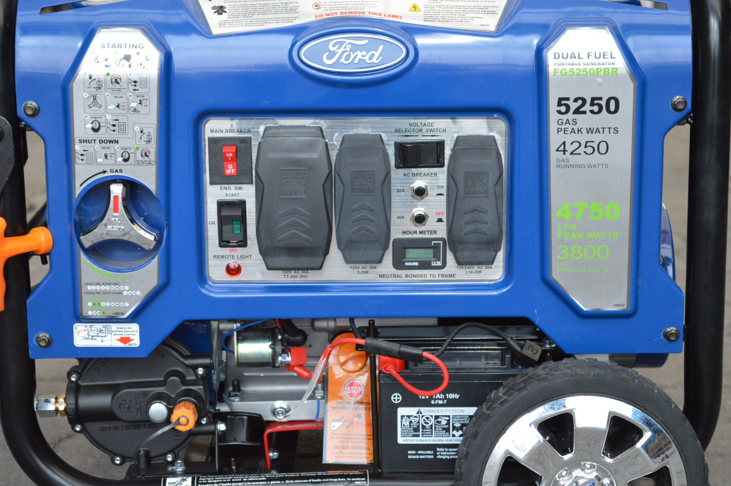 Generador Ford FG5250PBR 5250W dual gasolina y GLP