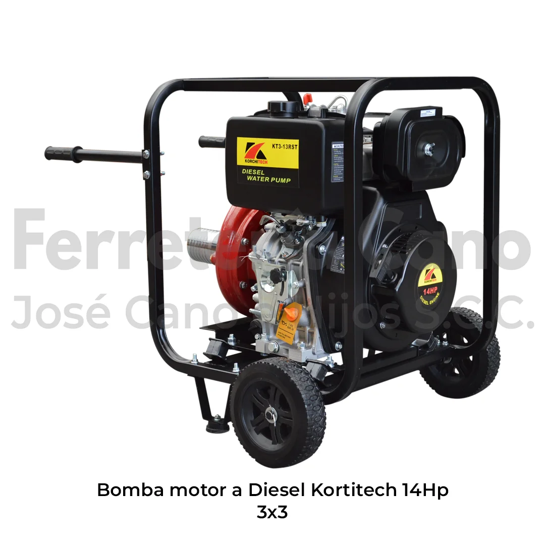 Motobomba diésel Korchitech 14 HP de 3 pulgadas