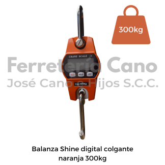Balanza shine digital colgante naranja 300kg