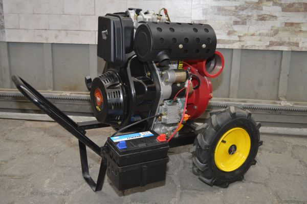 Bomba motor diesel 14hp 3X3 arranque eléctrico WEISERPRO - Imagen 2