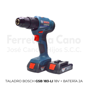 Taladro Bosch GSB 183-LI 18V + batería 2A