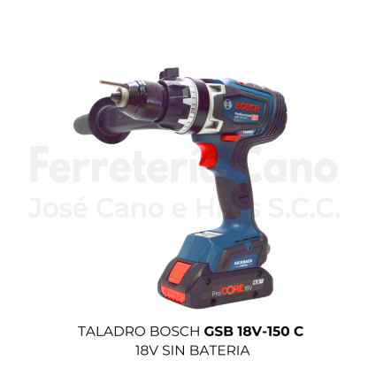 Taladro Bosch GSB 18V-150 C 18V sin Batería - Ferretería Ecuador