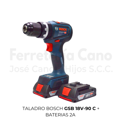 Taladro Percutor Inalámbrico Bosch GSB 18V-90 C + Batería 2Ah