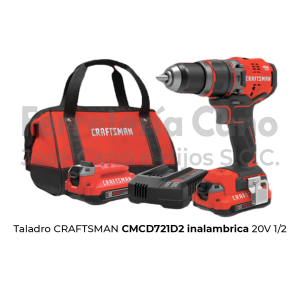 Taladro Craftsman CMCD721D2 inalambrico 20V 1/2