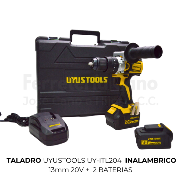 Taladro Uyustools UY-ITL204 inalambrico 13MM 20V 2 baterias