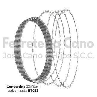 Concertina Galvanizada Adelca BT022 46cm x 10m Seguridad