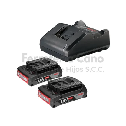Starter Kid Bosch 2 Baterías 18V 2.0Ah Li-Ion + Cargador 18V-20
