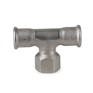 tee rosca central hembra acero inoxidable