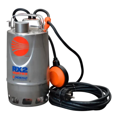 Bomba Sumergible Pedrollo RXM2/20 0.5HP 110V Drenaje Sólidos 20mm