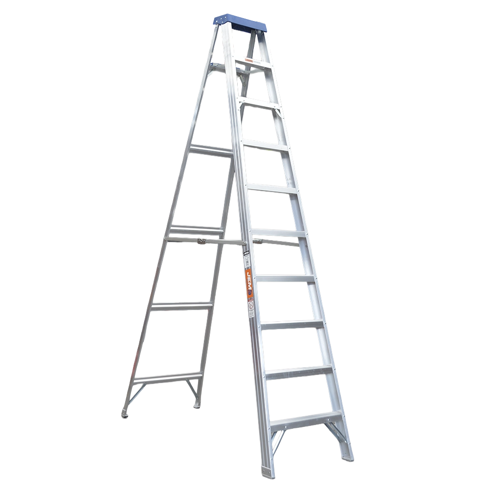 Escalera de tijera de aluminio JEM de 3,00 metros y 9 gradas