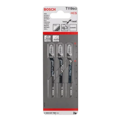 Hoja Sierra Caladora Bosch T119BO Madera 5 Piezas