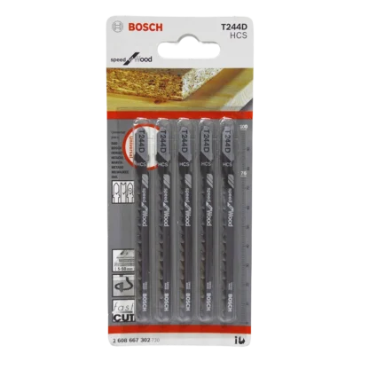 Hoja Sierra Caladora Bosch T244D Metal 5 Piezas