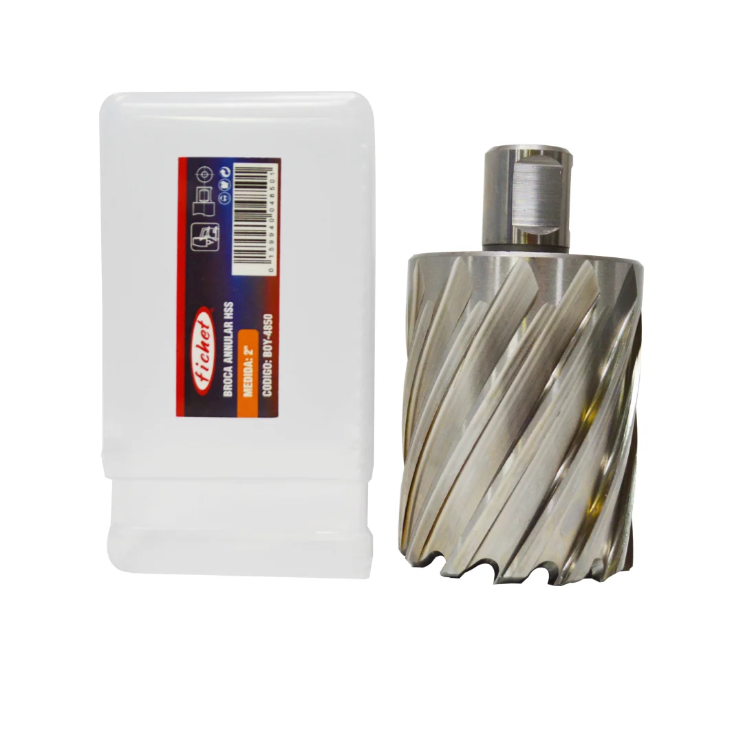 Broca anular HSS Fichet de 2 pulgadas BOY-4850 con su estuche