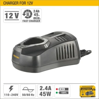 Cargador rapido Uyustools UY-CRB122 para baterias de 12V entrada 110-240V 2.4 A