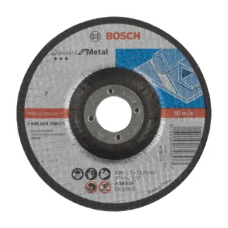 Disco de desbaste abrasivo Bosch de centro deprimido para acero
