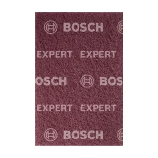 Hoja de fibra abrasiva no tejida Bosch EXPERT N880 grano fino, color granate, 152 x 229 mm, para lijado manual de acabado