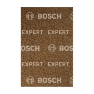 Hoja de fibra abrasiva no tejida Bosch EXPERT N880 gruesa (grado A), color marrón, 152 x 229 mm, para limpieza y preparación de metal