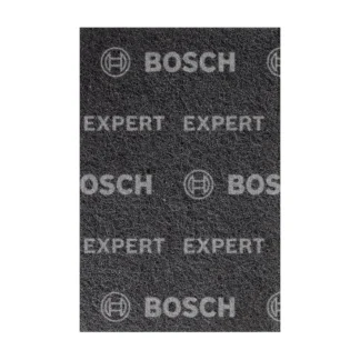 Hoja de fibra abrasiva no tejida Bosch EXPERT N880 grano medio, color gris oscuro, 152 x 229 mm, para lijado y matizado manual