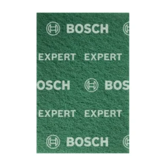 Hoja de fibra abrasiva no tejida Bosch EXPERT N880 de uso general, color verde, 152 x 229 mm, para limpieza y matizado manual