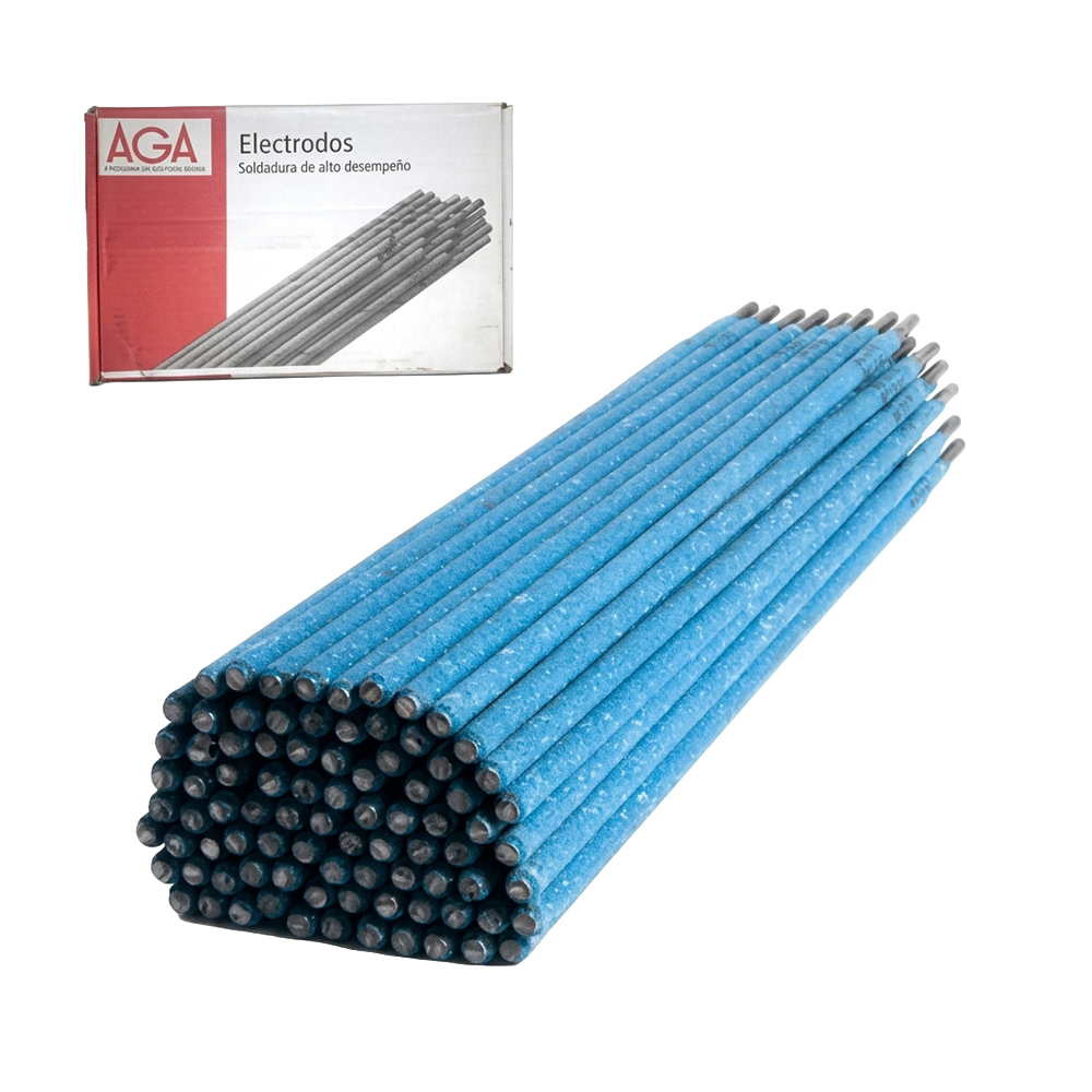 Electrodo AGA 6013 de 1/8 R15 Azul para Soldadura por Kilo